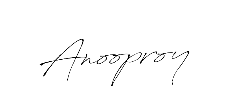 Design your own signature with our free online signature maker. With this signature software, you can create a handwritten (Antro_Vectra) signature for name Anooproy. Anooproy signature style 6 images and pictures png