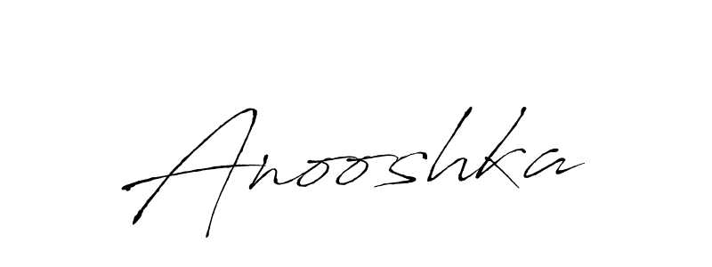 Use a signature maker to create a handwritten signature online. With this signature software, you can design (Antro_Vectra) your own signature for name Anooshka. Anooshka signature style 6 images and pictures png