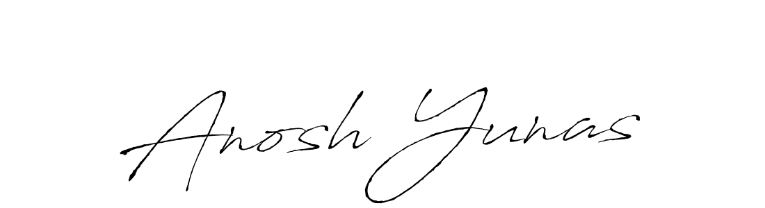 This is the best signature style for the Anosh Yunas name. Also you like these signature font (Antro_Vectra). Mix name signature. Anosh Yunas signature style 6 images and pictures png