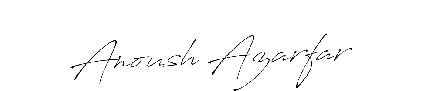 How to make Anoush Azarfar name signature. Use Antro_Vectra style for creating short signs online. This is the latest handwritten sign. Anoush Azarfar signature style 6 images and pictures png