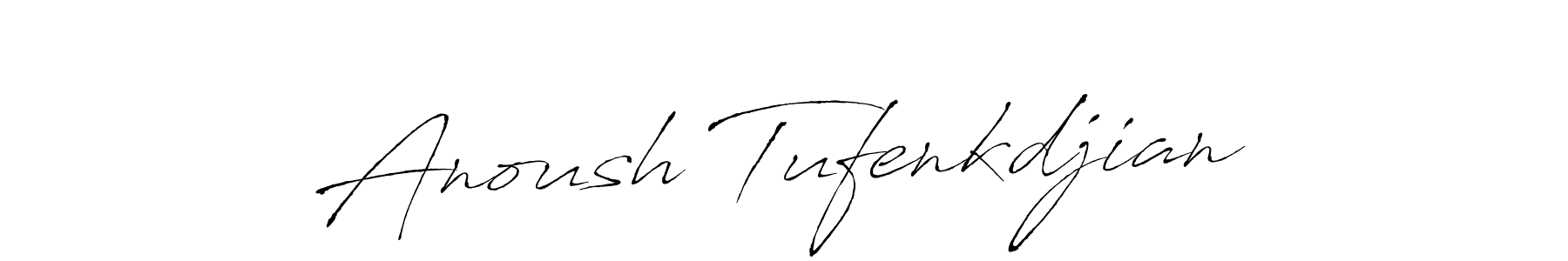 Make a beautiful signature design for name Anoush Tufenkdjian. Use this online signature maker to create a handwritten signature for free. Anoush Tufenkdjian signature style 6 images and pictures png