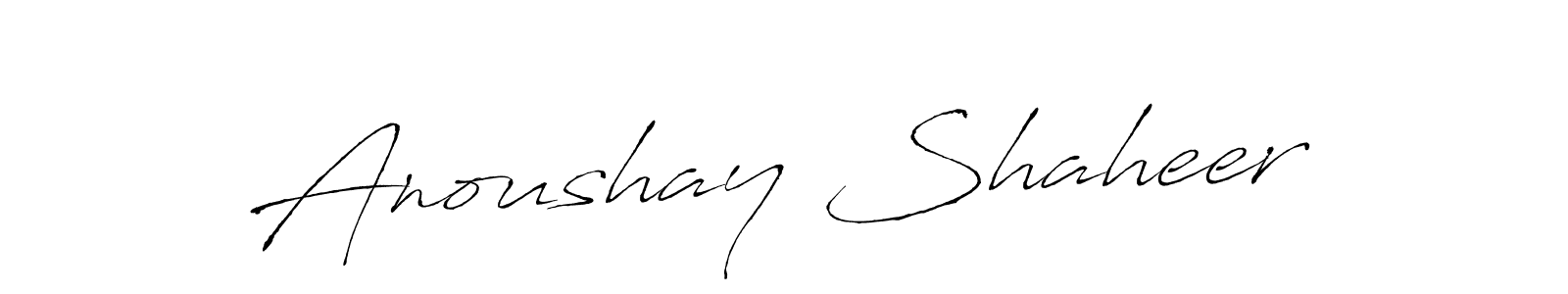 You should practise on your own different ways (Antro_Vectra) to write your name (Anoushay Shaheer) in signature. don't let someone else do it for you. Anoushay Shaheer signature style 6 images and pictures png