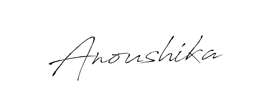 Use a signature maker to create a handwritten signature online. With this signature software, you can design (Antro_Vectra) your own signature for name Anoushika. Anoushika signature style 6 images and pictures png