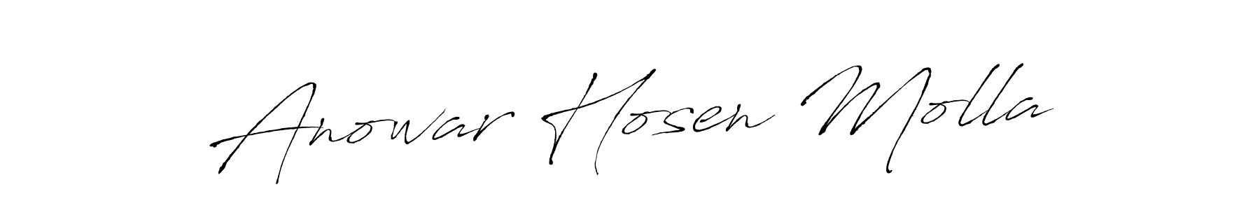 Design your own signature with our free online signature maker. With this signature software, you can create a handwritten (Antro_Vectra) signature for name Anowar Hosen Molla. Anowar Hosen Molla signature style 6 images and pictures png