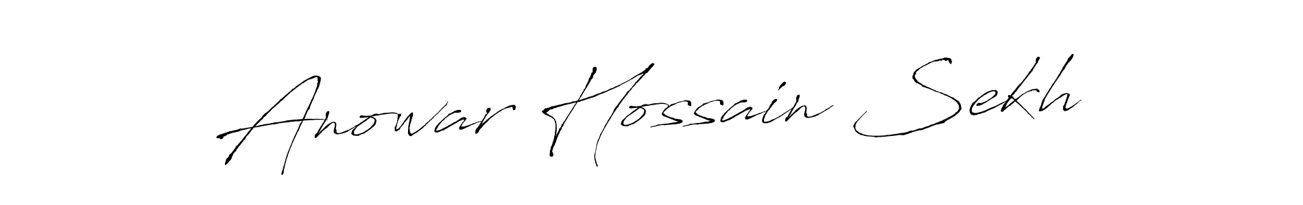 Antro_Vectra is a professional signature style that is perfect for those who want to add a touch of class to their signature. It is also a great choice for those who want to make their signature more unique. Get Anowar Hossain Sekh name to fancy signature for free. Anowar Hossain Sekh signature style 6 images and pictures png