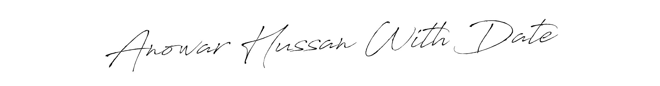 Antro_Vectra is a professional signature style that is perfect for those who want to add a touch of class to their signature. It is also a great choice for those who want to make their signature more unique. Get Anowar Hussan With Date name to fancy signature for free. Anowar Hussan With Date signature style 6 images and pictures png