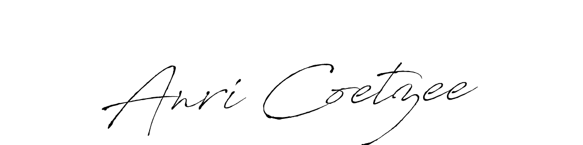 Create a beautiful signature design for name Anri Coetzee. With this signature (Antro_Vectra) fonts, you can make a handwritten signature for free. Anri Coetzee signature style 6 images and pictures png