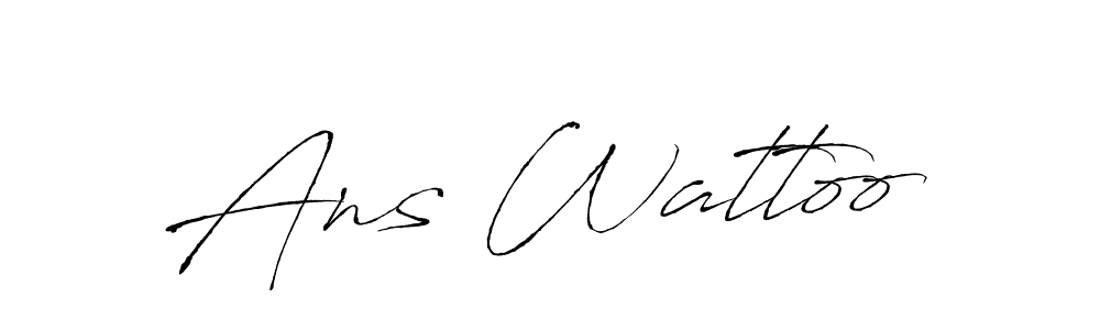 You can use this online signature creator to create a handwritten signature for the name Ans Wattoo. This is the best online autograph maker. Ans Wattoo signature style 6 images and pictures png