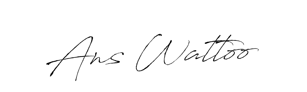 How to make Ans Wattoo signature? Antro_Vectra is a professional autograph style. Create handwritten signature for Ans Wattoo name. Ans Wattoo signature style 6 images and pictures png