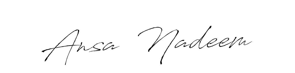 Ansa  Nadeem stylish signature style. Best Handwritten Sign (Antro_Vectra) for my name. Handwritten Signature Collection Ideas for my name Ansa  Nadeem. Ansa  Nadeem signature style 6 images and pictures png