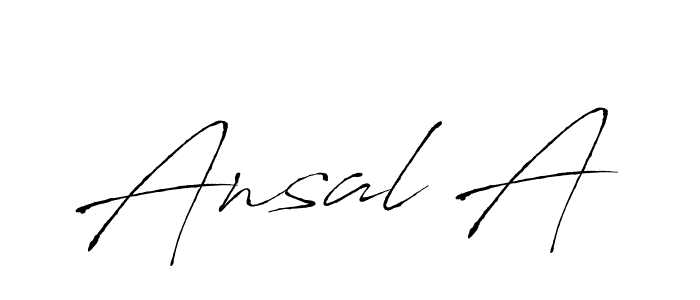 if you are searching for the best signature style for your name Ansal A. so please give up your signature search. here we have designed multiple signature styles  using Antro_Vectra. Ansal A signature style 6 images and pictures png