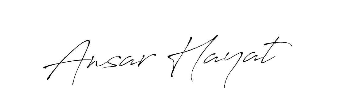 Create a beautiful signature design for name Ansar Hayat. With this signature (Antro_Vectra) fonts, you can make a handwritten signature for free. Ansar Hayat signature style 6 images and pictures png