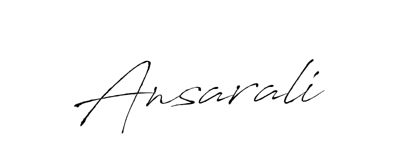 How to make Ansarali signature? Antro_Vectra is a professional autograph style. Create handwritten signature for Ansarali name. Ansarali signature style 6 images and pictures png