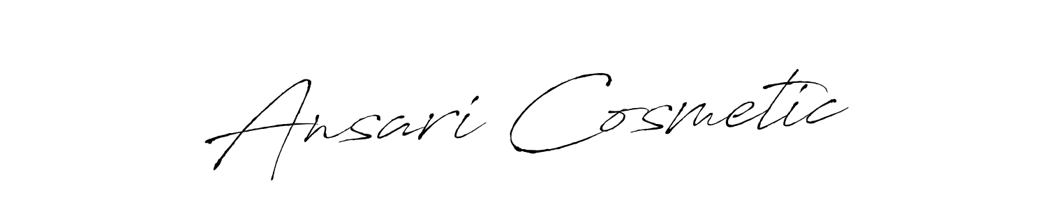 Make a beautiful signature design for name Ansari Cosmetic. With this signature (Antro_Vectra) style, you can create a handwritten signature for free. Ansari Cosmetic signature style 6 images and pictures png