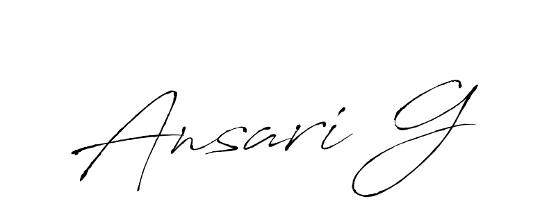 Use a signature maker to create a handwritten signature online. With this signature software, you can design (Antro_Vectra) your own signature for name Ansari G. Ansari G signature style 6 images and pictures png