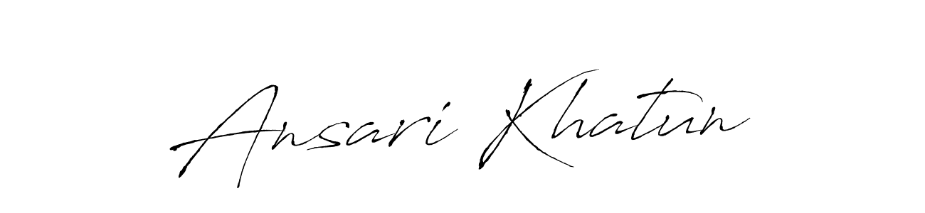 Antro_Vectra is a professional signature style that is perfect for those who want to add a touch of class to their signature. It is also a great choice for those who want to make their signature more unique. Get Ansari Khatun name to fancy signature for free. Ansari Khatun signature style 6 images and pictures png