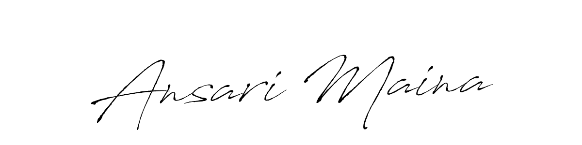 Design your own signature with our free online signature maker. With this signature software, you can create a handwritten (Antro_Vectra) signature for name Ansari Maina. Ansari Maina signature style 6 images and pictures png