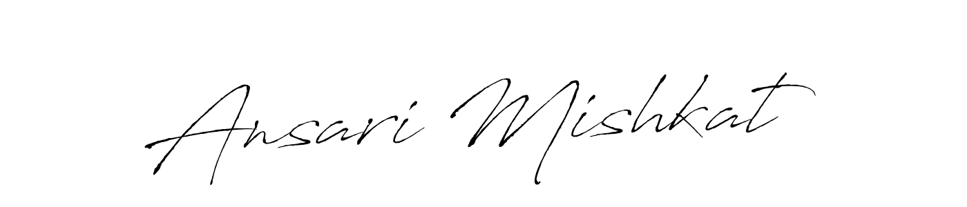 The best way (Antro_Vectra) to make a short signature is to pick only two or three words in your name. The name Ansari Mishkat include a total of six letters. For converting this name. Ansari Mishkat signature style 6 images and pictures png