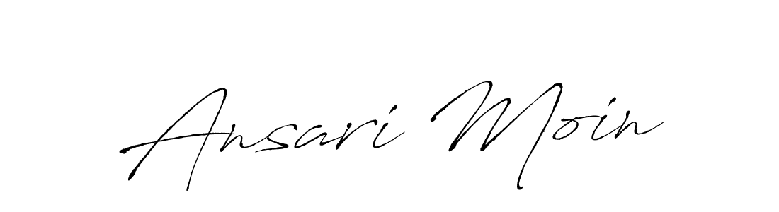 How to make Ansari Moin name signature. Use Antro_Vectra style for creating short signs online. This is the latest handwritten sign. Ansari Moin signature style 6 images and pictures png