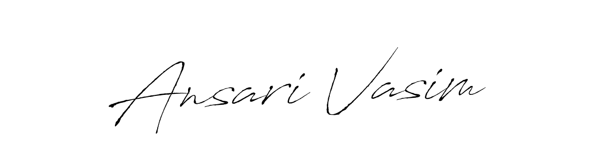 Create a beautiful signature design for name Ansari Vasim. With this signature (Antro_Vectra) fonts, you can make a handwritten signature for free. Ansari Vasim signature style 6 images and pictures png