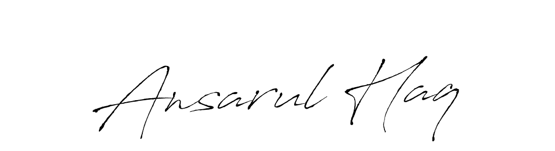 The best way (Antro_Vectra) to make a short signature is to pick only two or three words in your name. The name Ansarul Haq include a total of six letters. For converting this name. Ansarul Haq signature style 6 images and pictures png