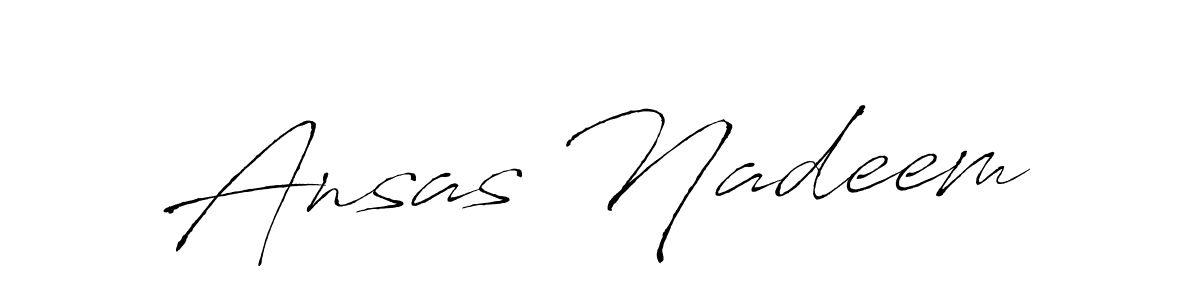 Ansas Nadeem stylish signature style. Best Handwritten Sign (Antro_Vectra) for my name. Handwritten Signature Collection Ideas for my name Ansas Nadeem. Ansas Nadeem signature style 6 images and pictures png