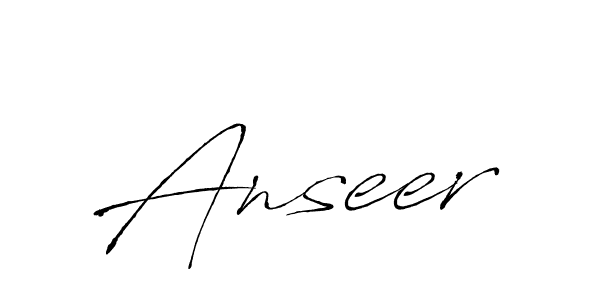 Anseer stylish signature style. Best Handwritten Sign (Antro_Vectra) for my name. Handwritten Signature Collection Ideas for my name Anseer. Anseer signature style 6 images and pictures png