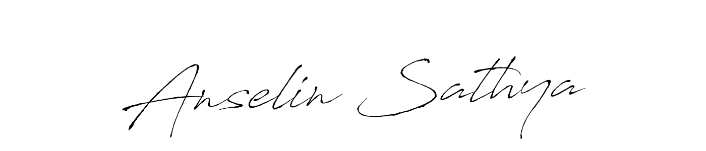 Anselin Sathya stylish signature style. Best Handwritten Sign (Antro_Vectra) for my name. Handwritten Signature Collection Ideas for my name Anselin Sathya. Anselin Sathya signature style 6 images and pictures png