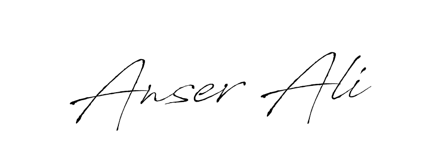 How to make Anser Ali name signature. Use Antro_Vectra style for creating short signs online. This is the latest handwritten sign. Anser Ali signature style 6 images and pictures png