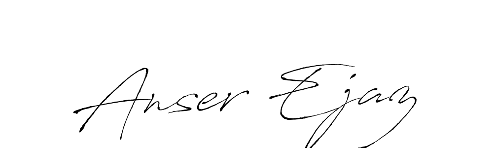 The best way (Antro_Vectra) to make a short signature is to pick only two or three words in your name. The name Anser Ejaz include a total of six letters. For converting this name. Anser Ejaz signature style 6 images and pictures png