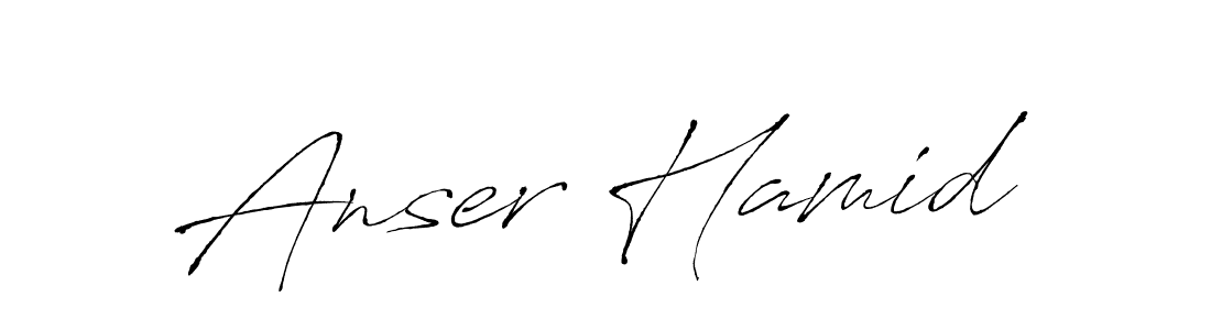 Create a beautiful signature design for name Anser Hamid. With this signature (Antro_Vectra) fonts, you can make a handwritten signature for free. Anser Hamid signature style 6 images and pictures png