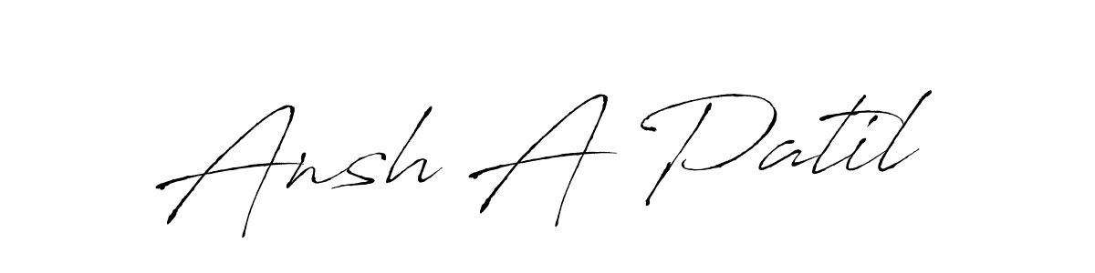 Also You can easily find your signature by using the search form. We will create Ansh A Patil name handwritten signature images for you free of cost using Antro_Vectra sign style. Ansh A Patil signature style 6 images and pictures png