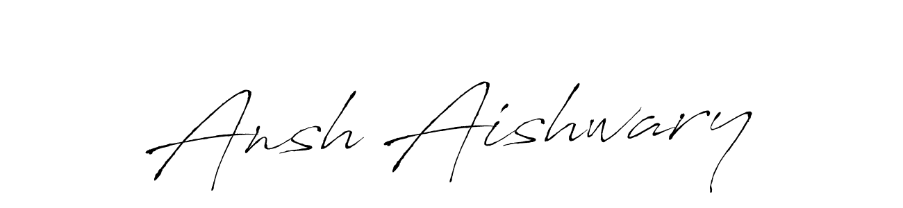 How to make Ansh Aishwary name signature. Use Antro_Vectra style for creating short signs online. This is the latest handwritten sign. Ansh Aishwary signature style 6 images and pictures png