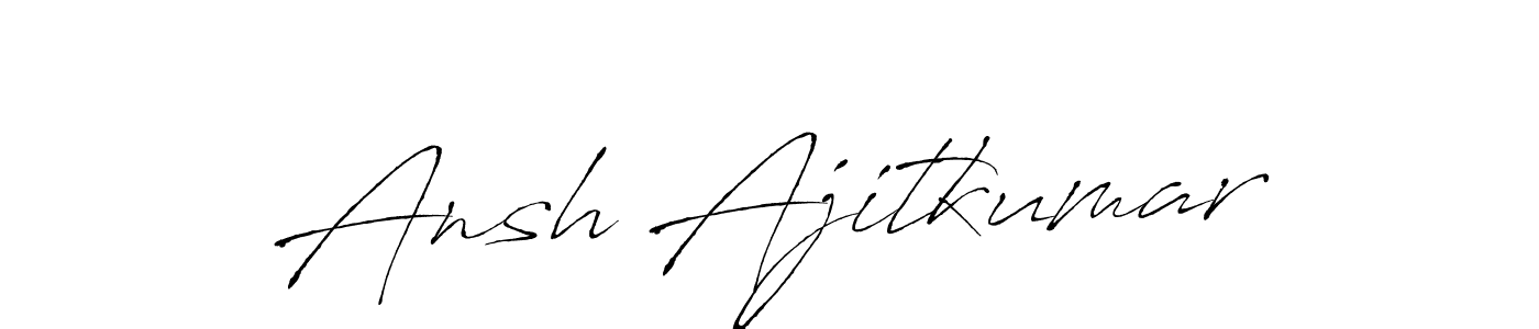 Ansh Ajitkumar stylish signature style. Best Handwritten Sign (Antro_Vectra) for my name. Handwritten Signature Collection Ideas for my name Ansh Ajitkumar. Ansh Ajitkumar signature style 6 images and pictures png