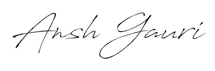 The best way (Antro_Vectra) to make a short signature is to pick only two or three words in your name. For converting this name Ansh Gauri. Ansh Gauri signature style 6 images and pictures png