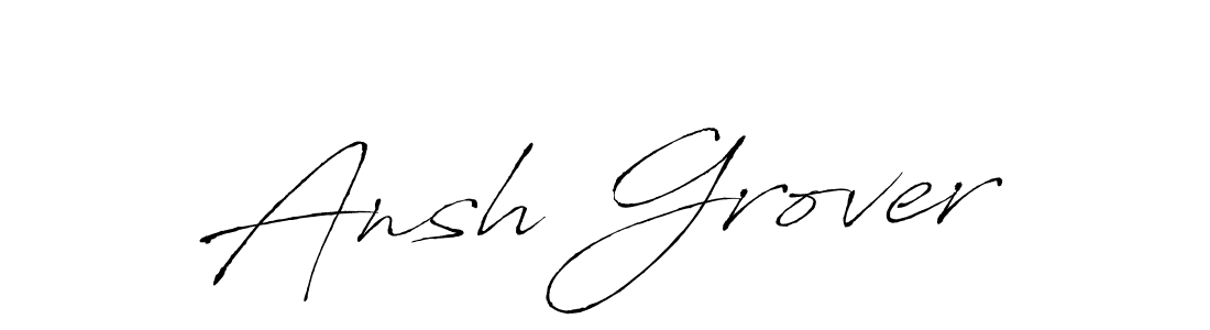 You should practise on your own different ways (Antro_Vectra) to write your name (Ansh Grover) in signature. don't let someone else do it for you. Ansh Grover signature style 6 images and pictures png
