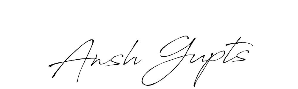 Make a beautiful signature design for name Ansh Gupts. With this signature (Antro_Vectra) style, you can create a handwritten signature for free. Ansh Gupts signature style 6 images and pictures png