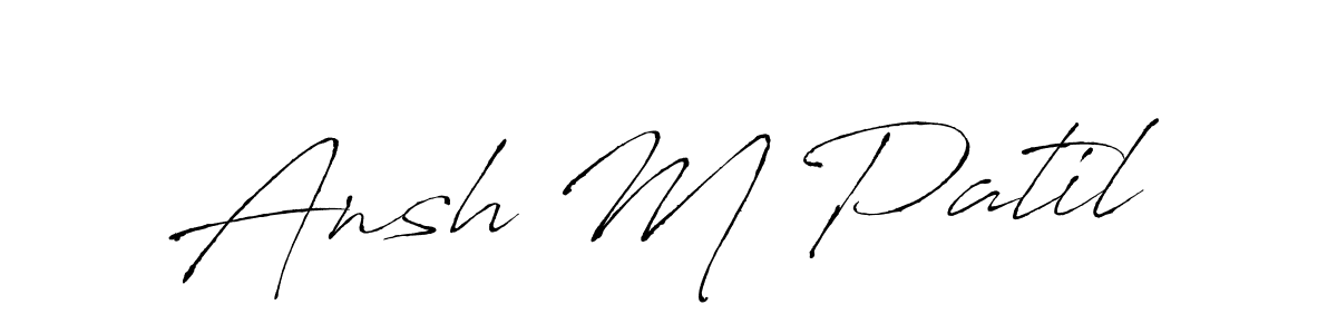 Create a beautiful signature design for name Ansh M Patil. With this signature (Antro_Vectra) fonts, you can make a handwritten signature for free. Ansh M Patil signature style 6 images and pictures png