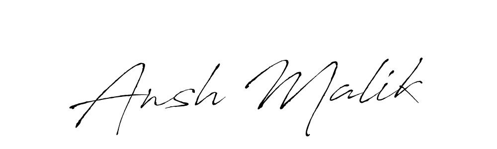 Design your own signature with our free online signature maker. With this signature software, you can create a handwritten (Antro_Vectra) signature for name Ansh Malik. Ansh Malik signature style 6 images and pictures png