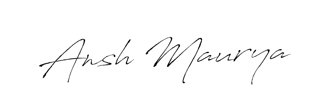 Ansh Maurya stylish signature style. Best Handwritten Sign (Antro_Vectra) for my name. Handwritten Signature Collection Ideas for my name Ansh Maurya. Ansh Maurya signature style 6 images and pictures png
