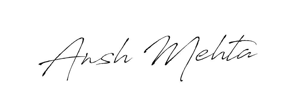 Create a beautiful signature design for name Ansh Mehta. With this signature (Antro_Vectra) fonts, you can make a handwritten signature for free. Ansh Mehta signature style 6 images and pictures png
