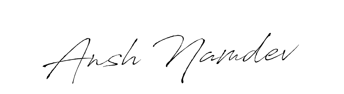 It looks lik you need a new signature style for name Ansh Namdev. Design unique handwritten (Antro_Vectra) signature with our free signature maker in just a few clicks. Ansh Namdev signature style 6 images and pictures png