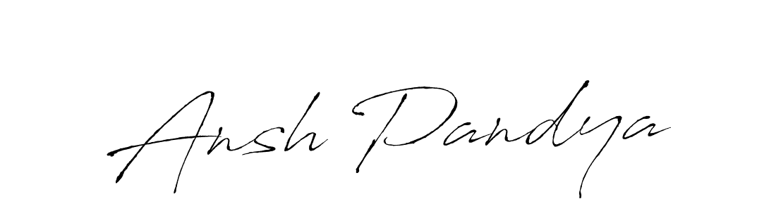 How to make Ansh Pandya name signature. Use Antro_Vectra style for creating short signs online. This is the latest handwritten sign. Ansh Pandya signature style 6 images and pictures png