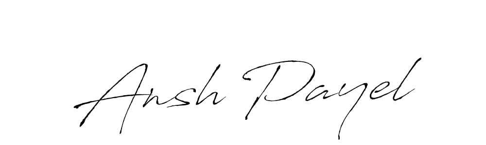 Create a beautiful signature design for name Ansh Payel. With this signature (Antro_Vectra) fonts, you can make a handwritten signature for free. Ansh Payel signature style 6 images and pictures png