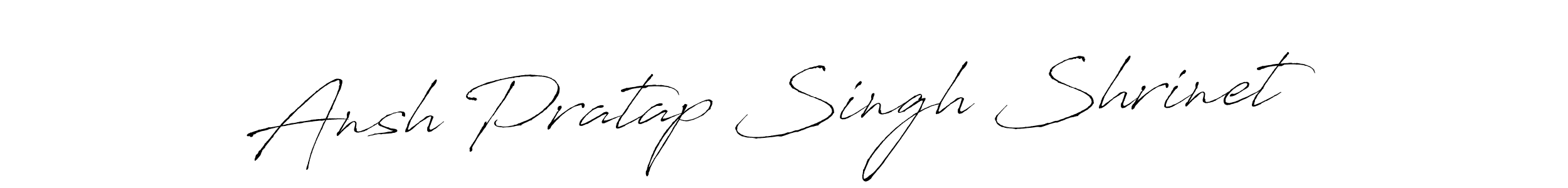 Also we have Ansh Pratap Singh Shrinet name is the best signature style. Create professional handwritten signature collection using Antro_Vectra autograph style. Ansh Pratap Singh Shrinet signature style 6 images and pictures png