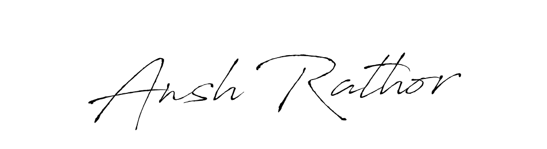 How to make Ansh Rathor name signature. Use Antro_Vectra style for creating short signs online. This is the latest handwritten sign. Ansh Rathor signature style 6 images and pictures png