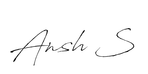 Ansh S stylish signature style. Best Handwritten Sign (Antro_Vectra) for my name. Handwritten Signature Collection Ideas for my name Ansh S. Ansh S signature style 6 images and pictures png