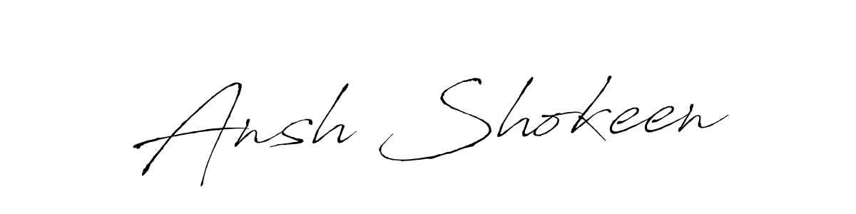 Create a beautiful signature design for name Ansh Shokeen. With this signature (Antro_Vectra) fonts, you can make a handwritten signature for free. Ansh Shokeen signature style 6 images and pictures png