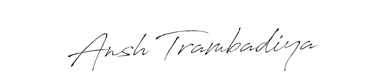 The best way (Antro_Vectra) to make a short signature is to pick only two or three words in your name. The name Ansh Trambadiya include a total of six letters. For converting this name. Ansh Trambadiya signature style 6 images and pictures png