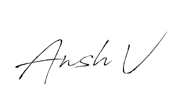 See photos of Ansh V official signature by Spectra . Check more albums & portfolios. Read reviews & check more about Antro_Vectra font. Ansh V signature style 6 images and pictures png